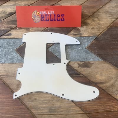 Real Life Relics White Fender® Telecaster®  Pickguard 3 Ply 8 Hole Humbucker Opening   [PGL5]