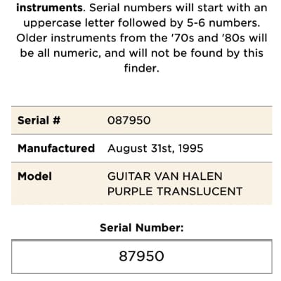 Ernie Ball Music Man EVH - Eddie Van Halen Signature Guitar | 1995 Trans Purple Quilt Maple =\//-/= image 20
