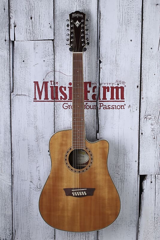 Washburn WD10SCE 12 String Dreadnought Cutaway Reverb Canada