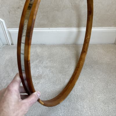 Slingerland Vintage 24” Wood Bass Drum Hoop - Natural with Chrome Inlay 60s 70s - Maple image 5