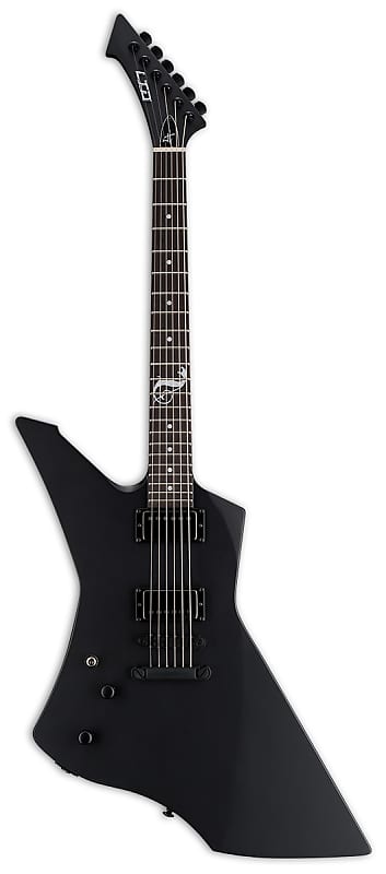 ESP LTD James Hetfield Signature Snakebyte Left-Handed Electric Guitar, Black Satin w/ Case image 1