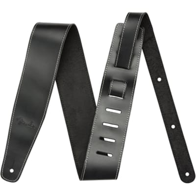 FENDER Broken-In Leather Strap Black Tracolla per Chitarra for sale