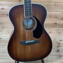 Fender PO-220E Orchestra Acoustic Guitar - Aged Cognac Burst