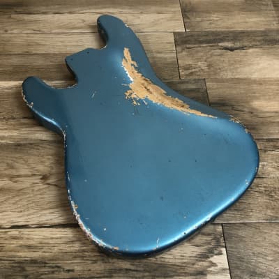 FRANCHIN Jupiter bass guitar body Relic Aged Lake Placid Blue Metallic 100% Nitro Lacquer Alder P-Bass type Made in Italy - Stock piece #20650425 image 2