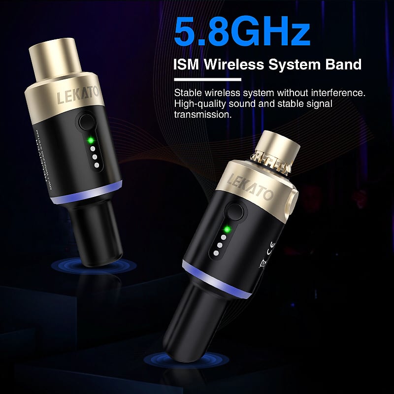 LEKATO MW-1 XLRワイヤレスシステム LEKATO MW-1 5.8G Wireless Dynamic Microphone System Top 100