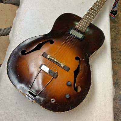 Kay Archtop 1950s Professional Rebuild Handwound Gold Foil Low Action Easy Player Big Boy Body image 5