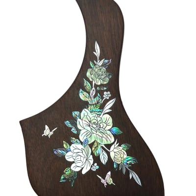 Bruce Wei, Guitar Part - Rosewood Pickguard Fit Taylor W/ Mop Floral Inlay ( 738 ) for sale