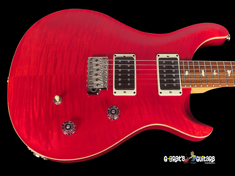 2017 Paul Reed Smith PRS CE 24 Flame Top with Birds - Ruby Red