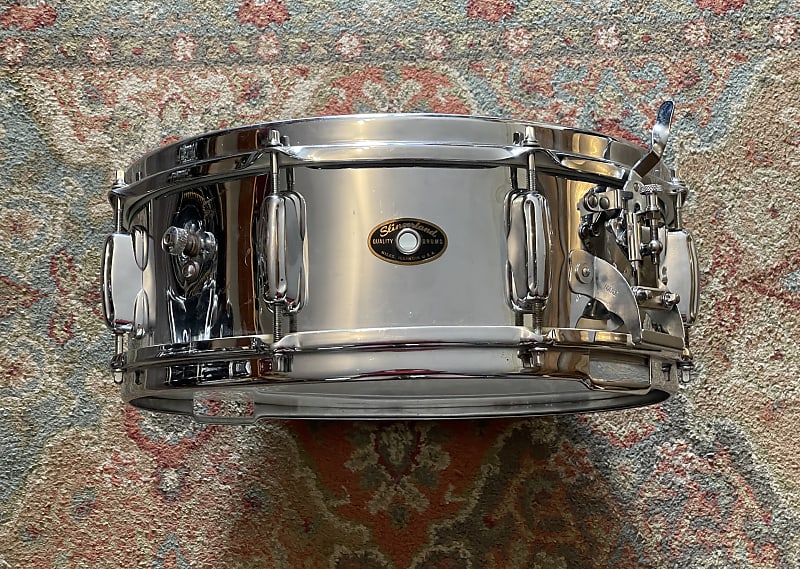 60's Slingerland Radio King 5x14 Chrome over Brass Snare Drum COB