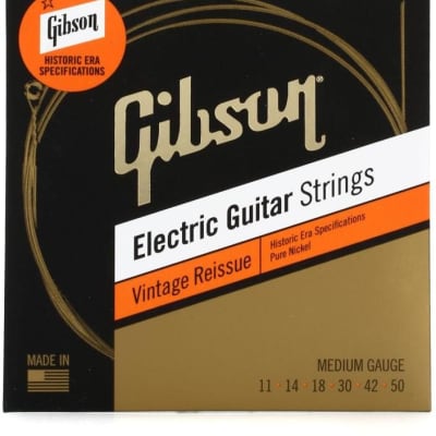 Gibson Accessories Vintage Reissue Electric Guitar Strings -.011 - .050 Medium for sale