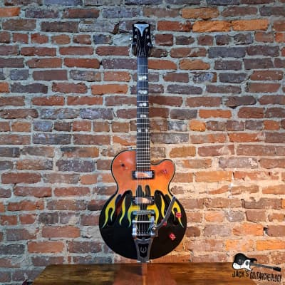 Epiphone FlameKat Semi-Hollowbody Guitar w/ OHSC (2000s - Flame) image 2