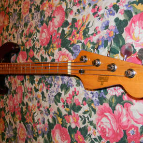 Hondo  Hondo II Bass '70's  1975? Red/Maple/Tort  w/ Modded Neck image 2