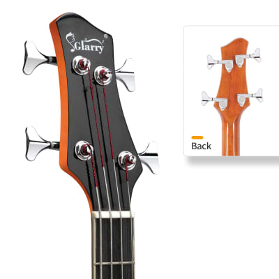Glarry GMB101 4 string Electric Acoustic Bass Guitar w/ 4-Band Equalizer EQ-7545R 2020s - Burlywood image 20
