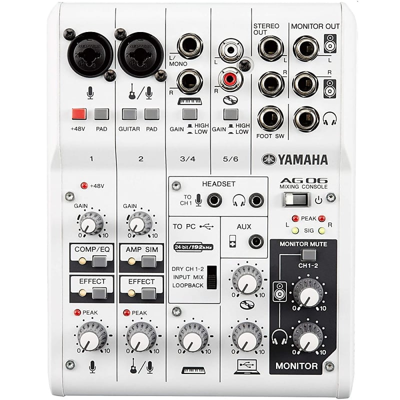 Yamaha AG06 6 Channel Mixer | Reverb