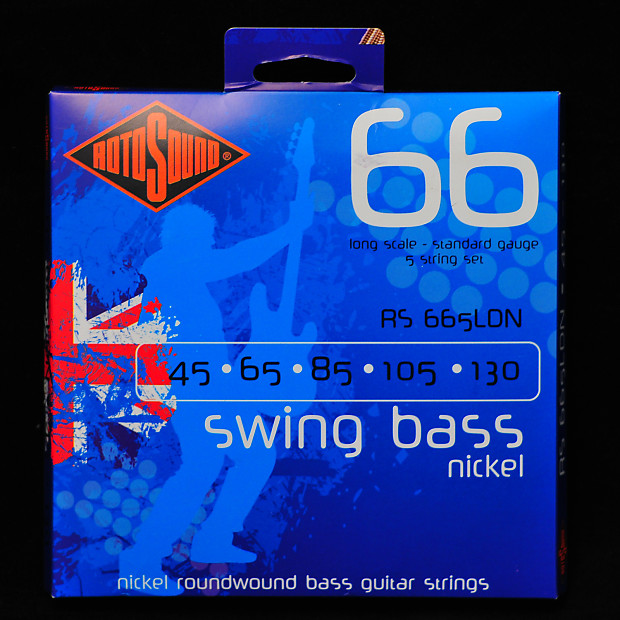Rotosound RS665LDN Roundwound 5-String Long Scale Bass Strings - Standard (45-130) image 1