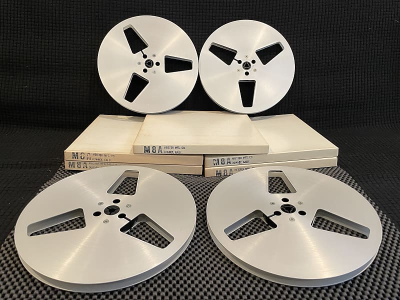 Reel to Reel Blank tape 8” x 1/4” Lot of 2 Silver Meister 1975