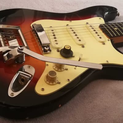 Klira Strat 1970 sunburst vintage and extremely rare guitar made in Germany image 9