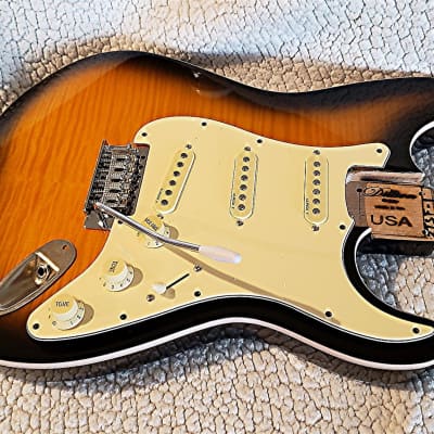USA made bound Alder body in "2 tone sunburst" Flame maple top. Made for a Strat neck.#2TFS-02.Tiny scratch. Took off over $80 image 10
