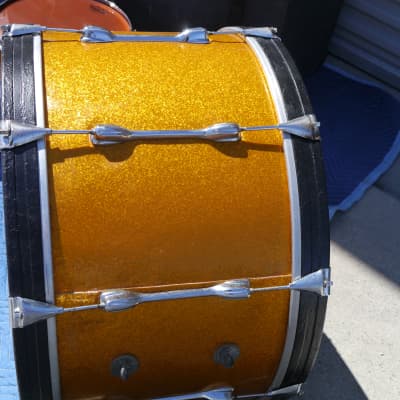 Slingerland Vintage 26 x14" Marching Bass Drum 1970's Sparkling Orange Pearl - CAN SHIP! image 2