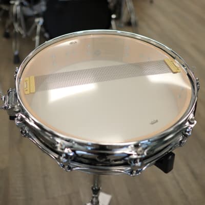 DW Collector's 3.14 x 14" SSC Maple Pi Snare Drum (Black Oyster Glass w/ Chrome Hardware) image 7