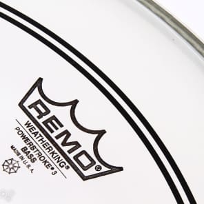 Remo Powerstroke P3 Clear Bass Drumhead - 22 inch with 2.5 inch Impact Pad image 3