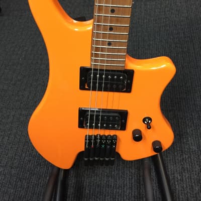 Kapok Gloss Orange Headless Electric Guitar,H-H,Solid Body+Free Bag KAHL001/ORG image 2