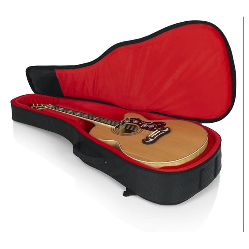 Gator GTJUMBOBLK Transit Series Jumbo Acoustic Guitar Gig Reverb