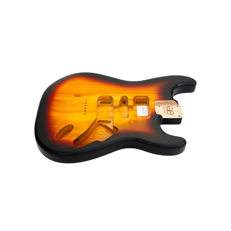 AE Guitars® S-Style Paulownia Replacement Guitar Body 3-Tone Sunburst image 1