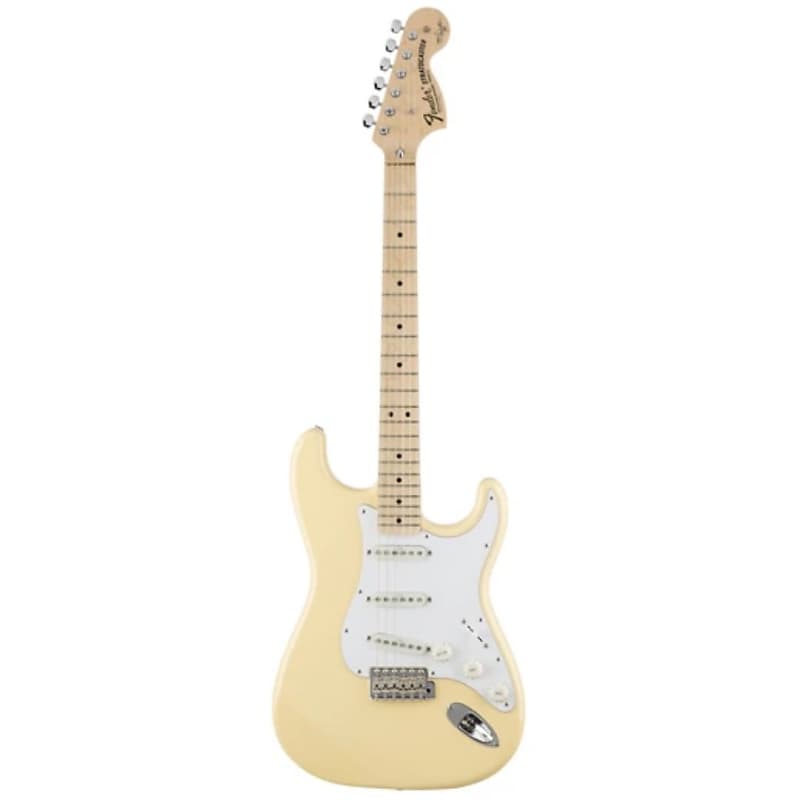 Fender Japan Yngwie Malmsteen Stratocaster Electric Guitar w/Gigbag, Yellow  White