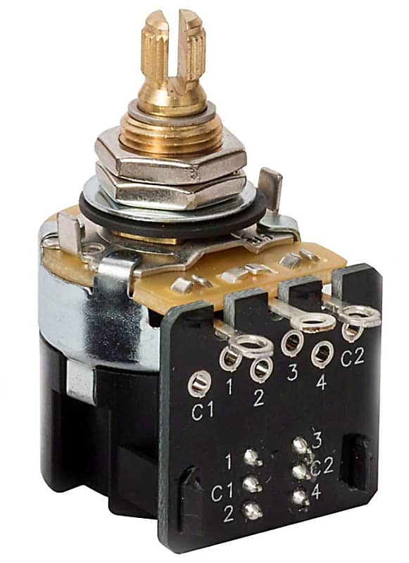 CTS Short Shaft 250k Audio Taper Push/Pull Potentiometer image 1