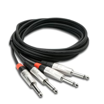 Hosa HPP-003X2 3' Pro Series Dual 1/4" TS to Dual 1/4" TS Audio Cable image 2