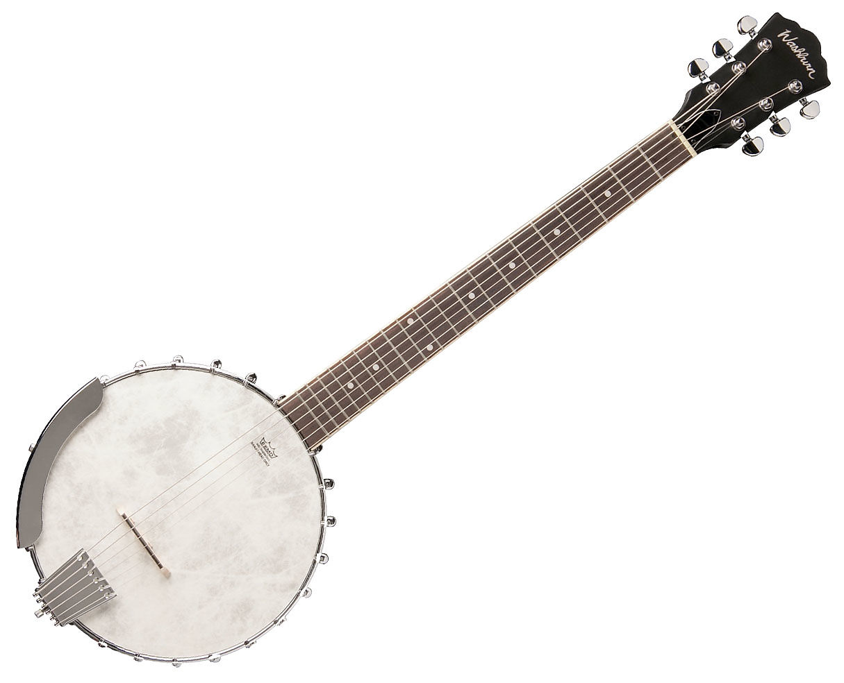 Washburn B6 Americana Series Open Back 6 String Banjo Reverb