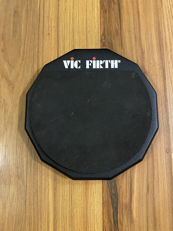 Buyer Pays Shipping. Vic Firth 6” Double Sided Practice Pad 2020’s - Black and Grey image 1