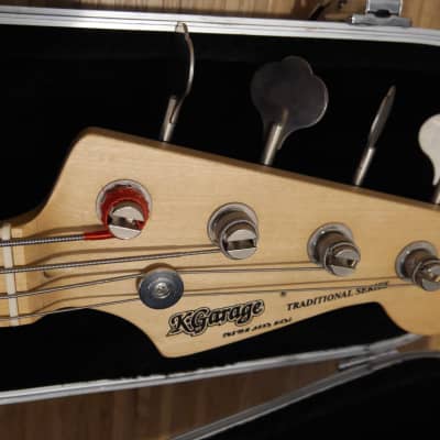 K-Garage Jazz Bass Dark Blue + Case | Reverb