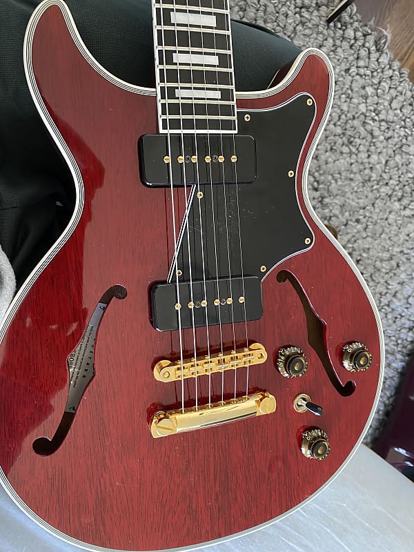 Seventy Seven Albatross Custom Semi-Hollow with P90 2010 - Red Nitro |  Reverb