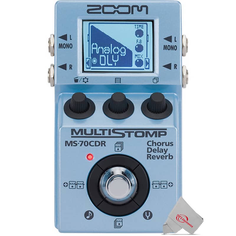 Zoom MS-70CDR Multi Stomp Guitar Effect Pedal + Pig Hog PP9V Pig