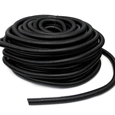 50FT Cord Protector Wire Loom Cable Sleeve Split Tubing Self Wrap