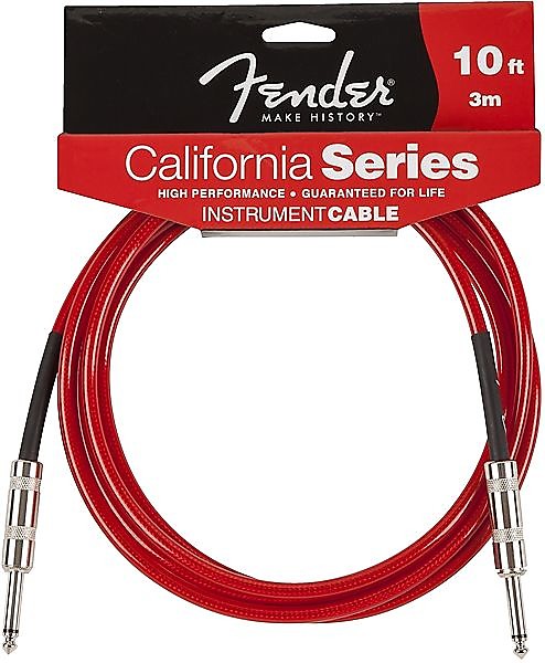 Immagine Fender California Instrument Cable, 10', Candy Apple Red 2016 - 1