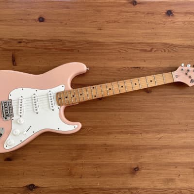 Maya Stratocaster (no Fender) lawsuit era Electric Guitar 1970s Shell Pink image 7