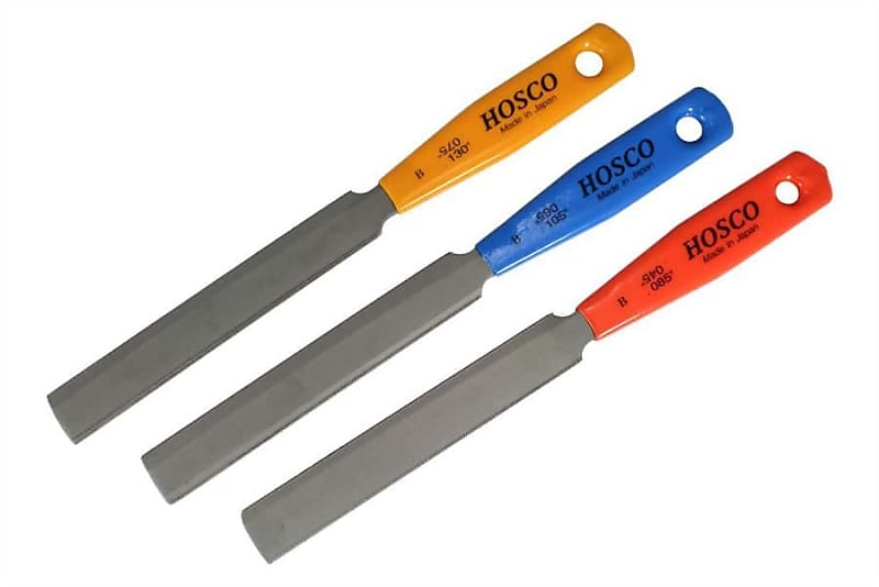 Hosco TLNF3B Double Edge Nut File Set For Electric Bass Reverb