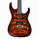2021 ESP M-III 2 PT Tiger Eye Sunburst Discontinued Electric Guitar with Crazy Figured Flame Maple Top Made in USA with Seymour Duncan Pickups