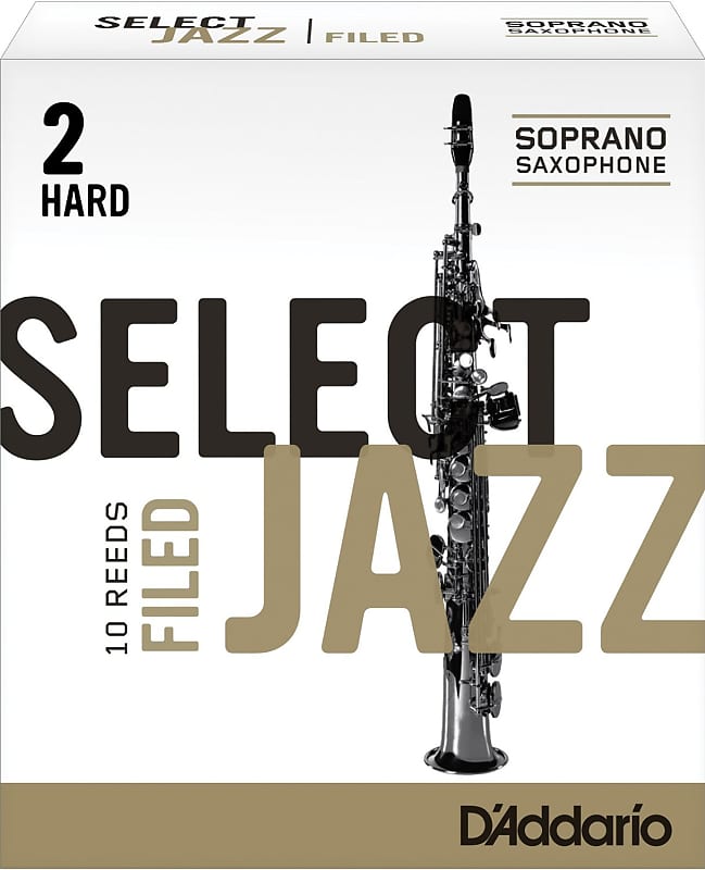 Rico Select Jazz Soprano Sax Reeds, Filed, Strength 2 Strength Hard, 10-pack image 1