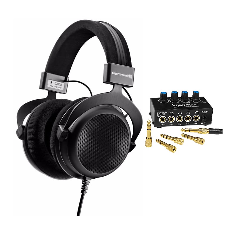 beyerdynamic DT990 LE Pro Acoustically Open Headphones (250 Ohms) Bundle  with Fox Professional USB Studio Mic, Mic Suspension Arm and Hard-Shell  Case