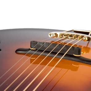 The Loar LH-700-VS Deluxe Hand-Carved Archtop All Solid Guitar 2015 Sunburst L-7 Super 400 Free Ship image 4