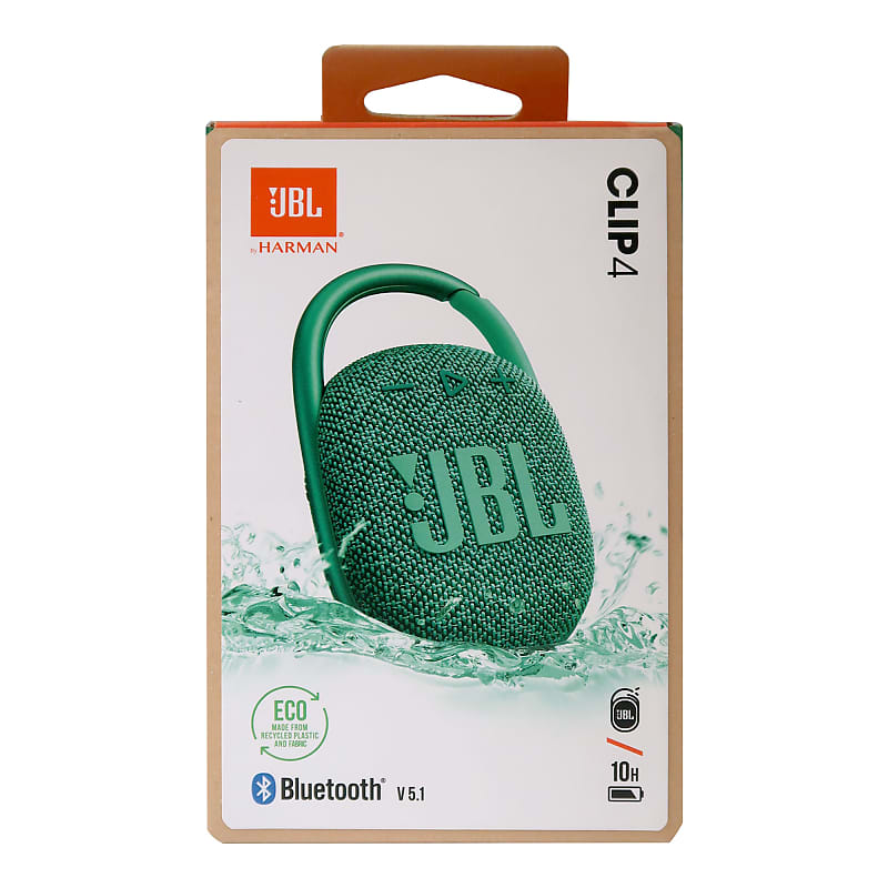 2x JBL Clip 4 Eco Ultra-Portable Waterproof Bluetooth Speaker (Forest  Green)
