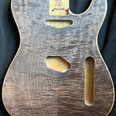 LEFTY* Warmoth Carved Top Telecaster 1pc Swamp Ash W/ Maple Top - Gloss  Black Humbucker | Reverb