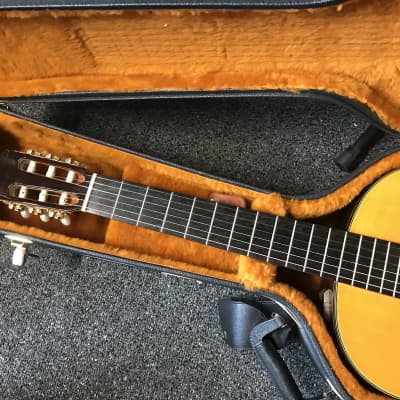 Takamine EC-128 Acoustic Electric Classical Guitar made in Japan 1979 excellent with original TKL hard case image 7