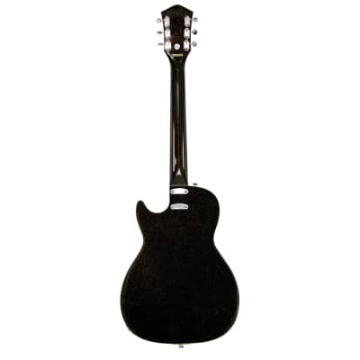 Silvertone 1423 Guitar, Rosewood Fretboard, Duncan-Design, Black Gold Flake image 2