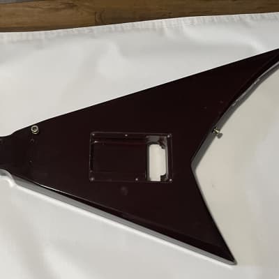 2005 MIJ Jackson RR3 RR Rhoads V Red Flame Guitar Body Floyd Tremolo Ready image 15