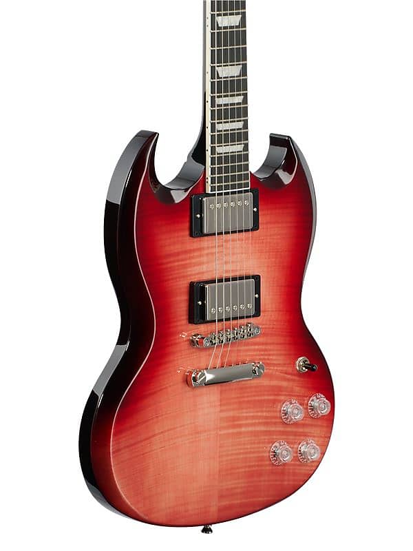 Epiphone Exclusive Run SG Modern Figured Guitar Trans Red | Reverb